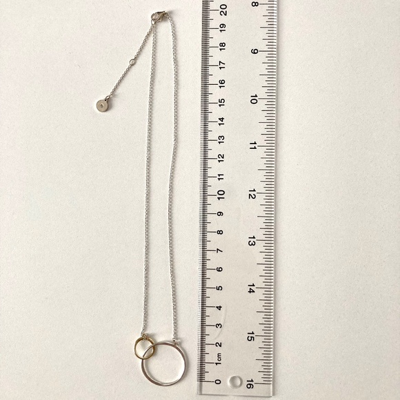 Stella & Dot Eternity Necklace - Silver & Gold - Picture 2 of 5